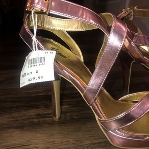 Pink Metallic Heels